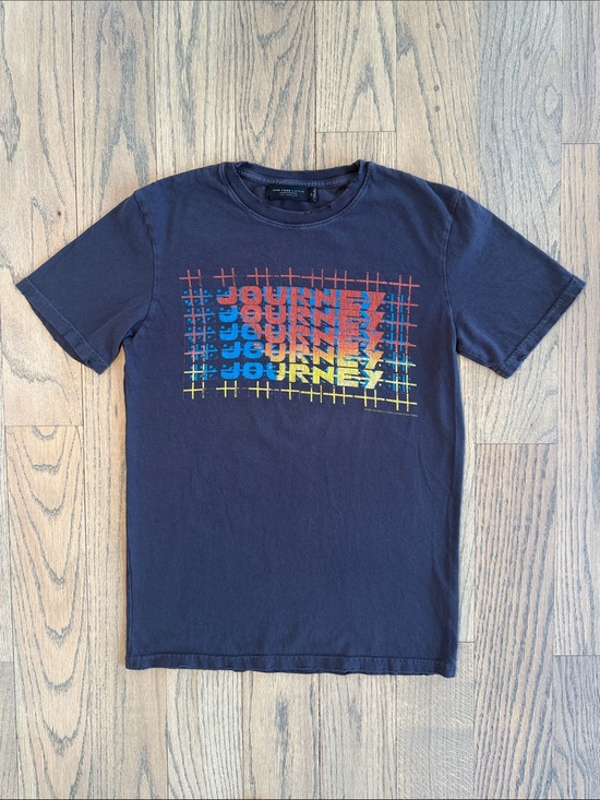 Junk Food Clothing Tops - Junk Food Women’s Black Graphic 'Journey' Tee with Multicolor Print Size X-Small